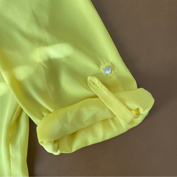 H&M Yellow 3/4 Sleeve Blouse Size 14 - Picture 10 of 14